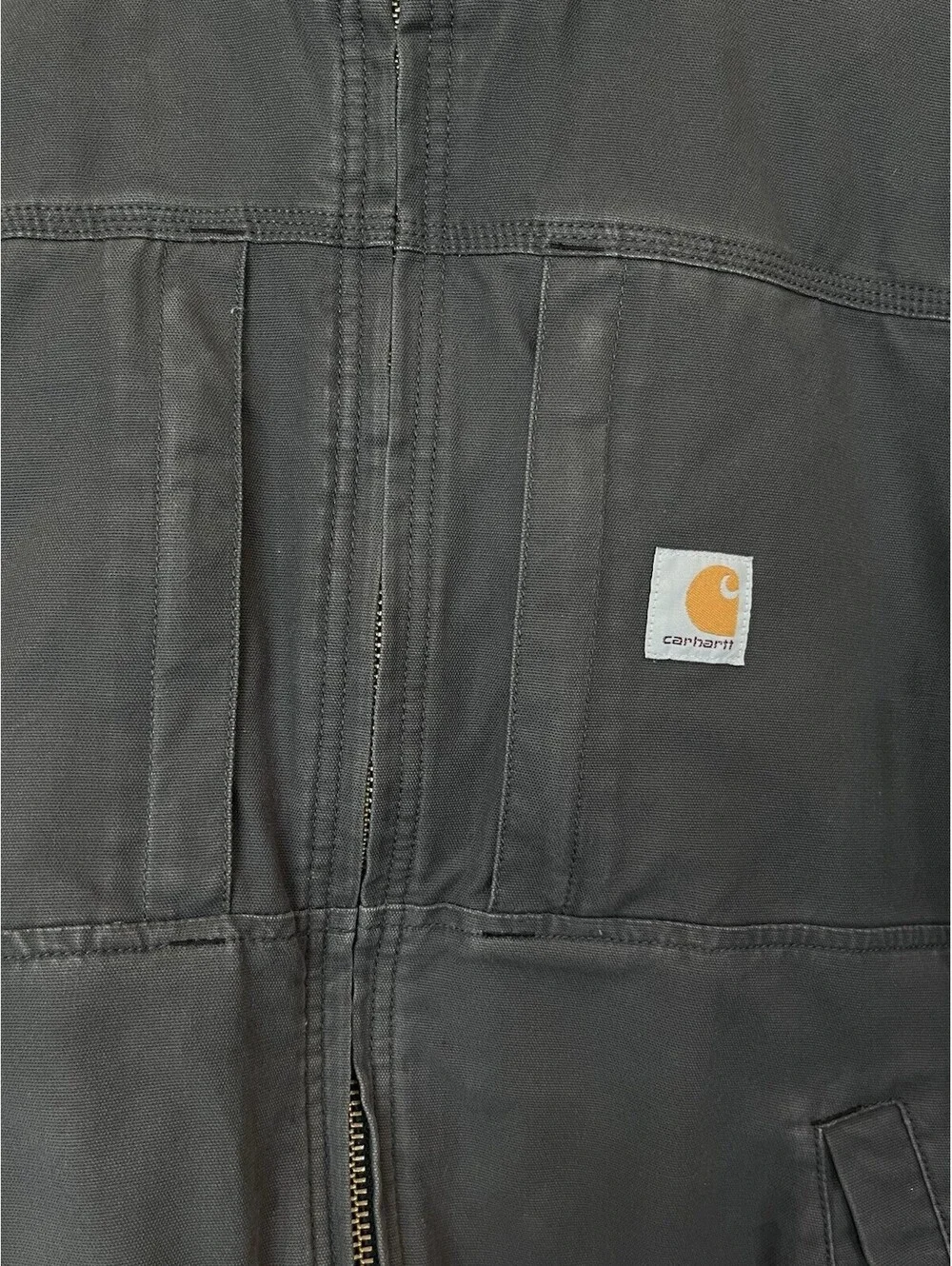 Carhartt Jacket Mens Sz Large Full Swing Cryder with hood Gray Rain defender
